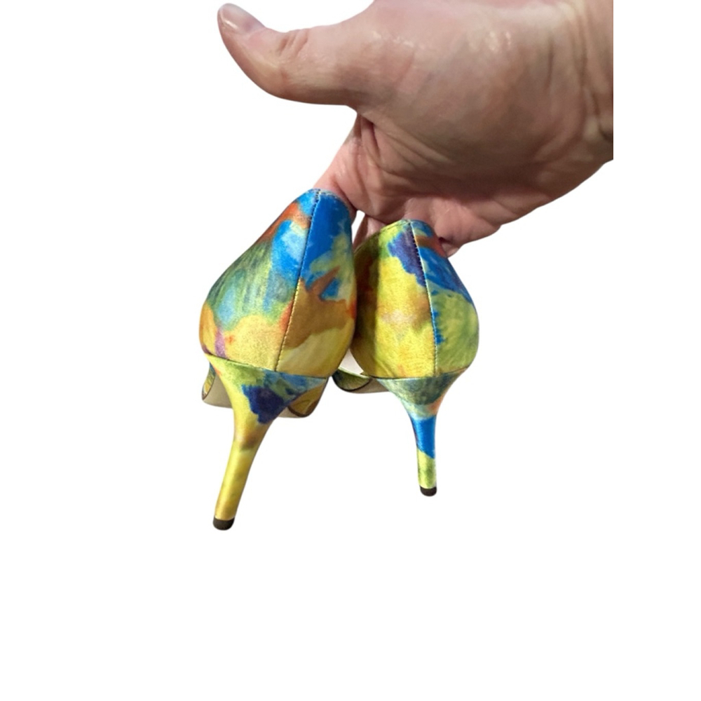 Women's Unisa Heels Size 7 Jubilee Watercolor Floral Peep Toe Pumps - Picture 3 of 8